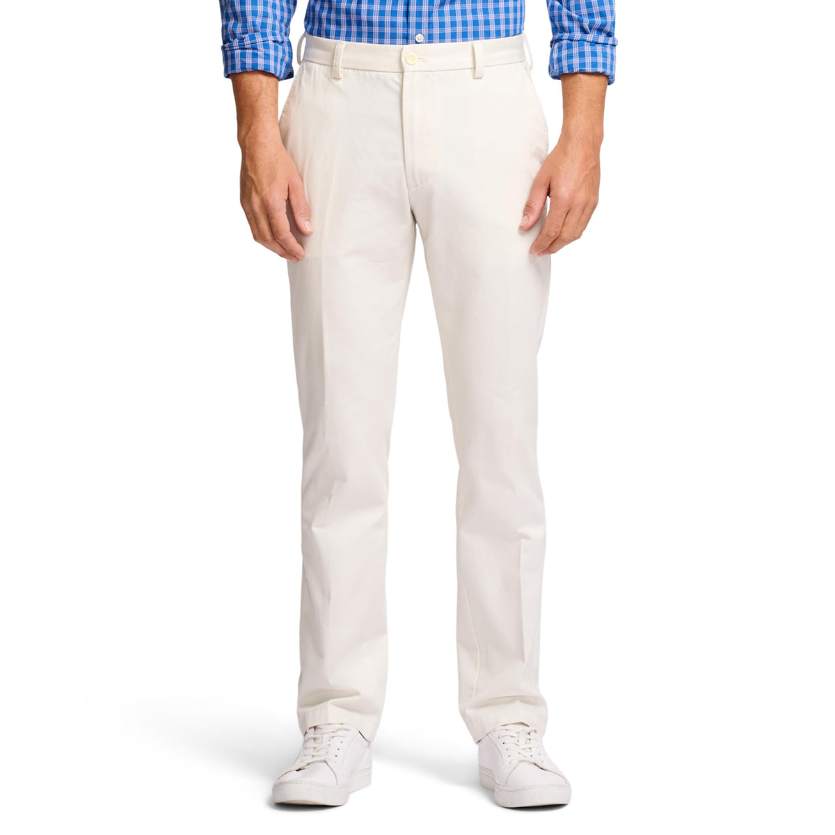 Izod Men's American Chino Flat Front Straight Fit Pant