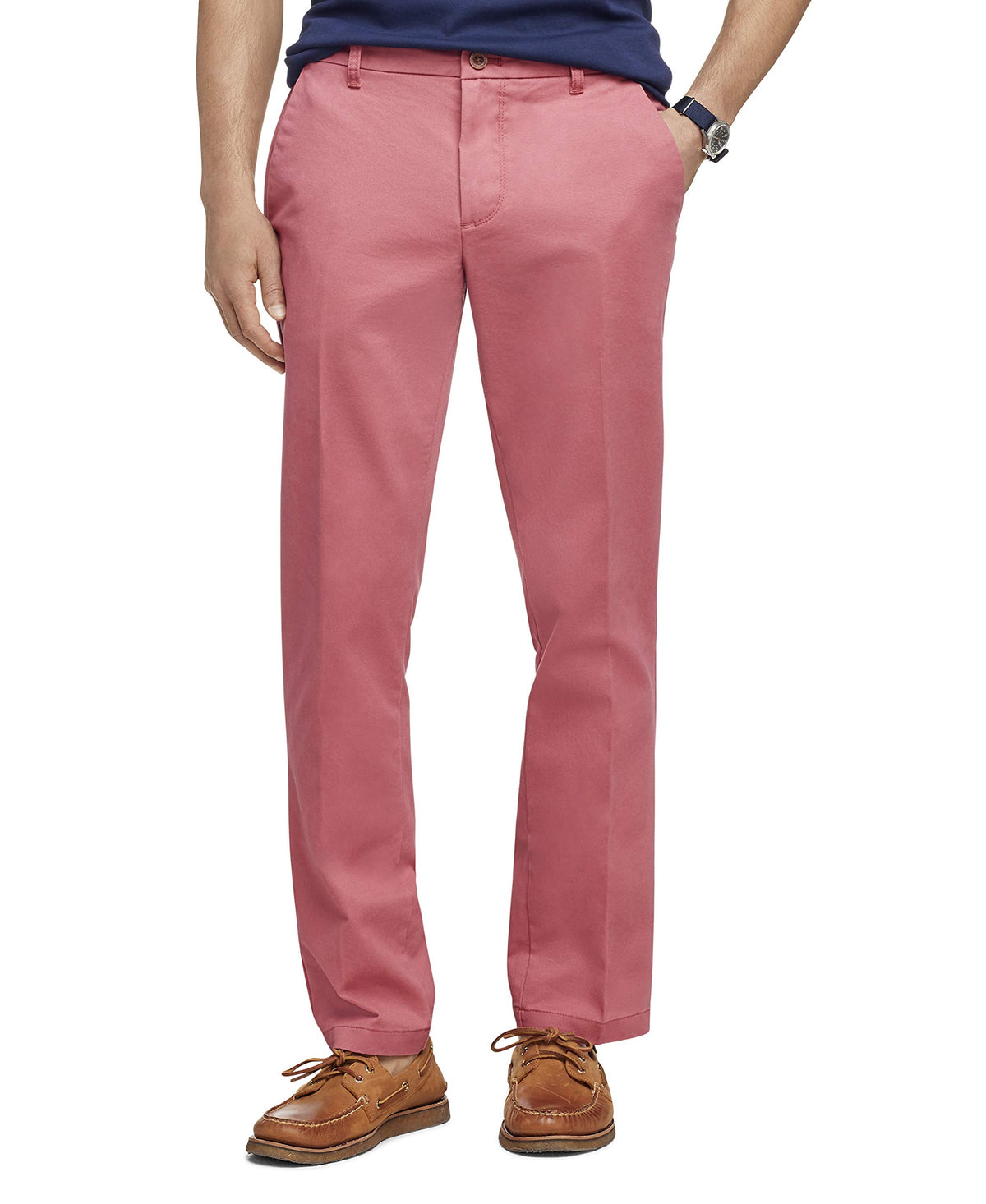 Izod Men's Performance Stretch Straight Fit Flat Front Chino Pant