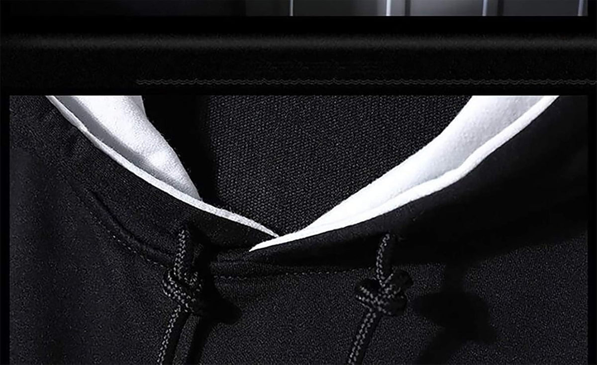 DUDHUH Mens Hoodie Fashion Pullover Letter Print Tracksuit Techwear Casual Coat Hip-Hop Sweatshirt