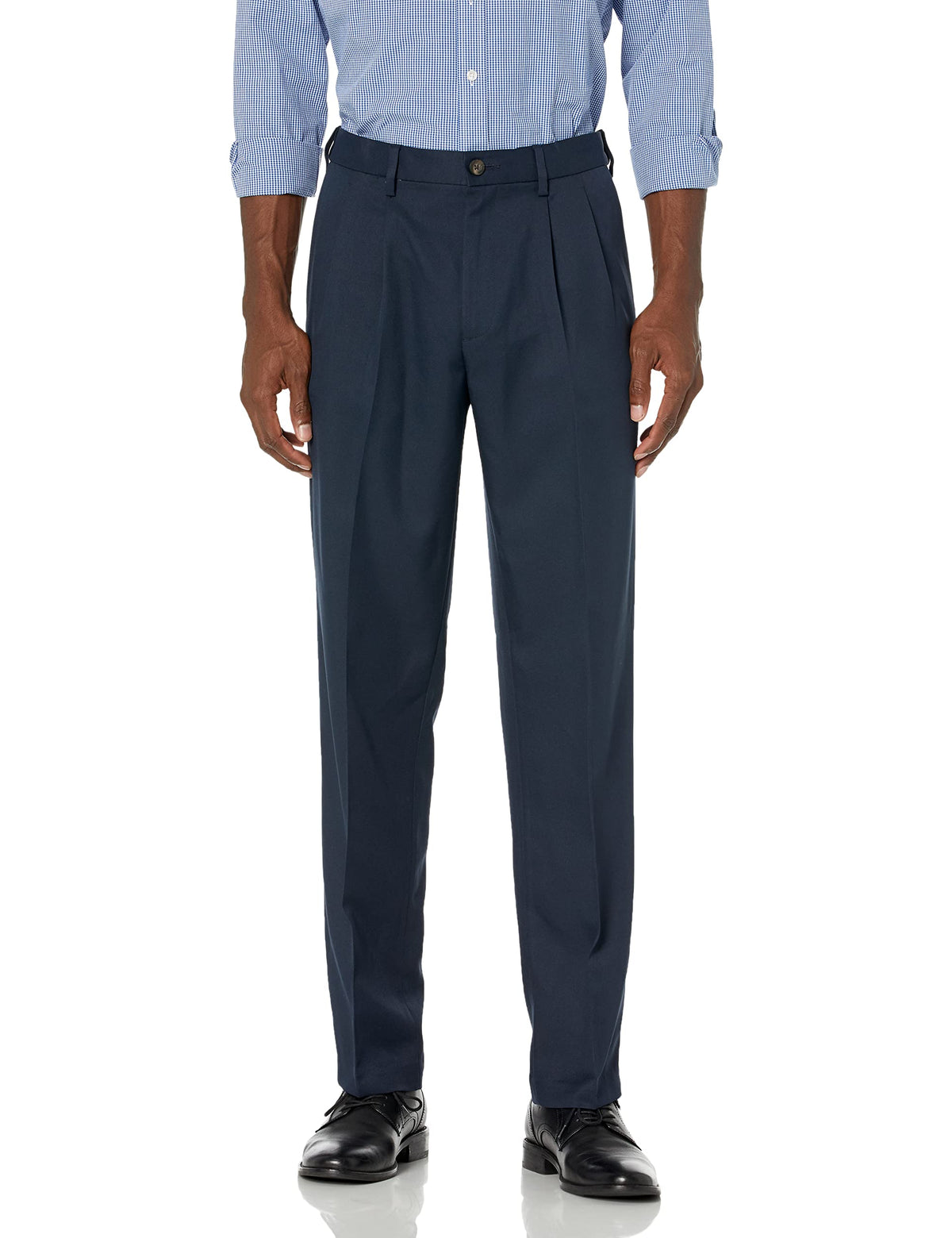 Amazon Essentials Men's Classic-Fit Pleated Dress Pants (Available in Big & Tall)