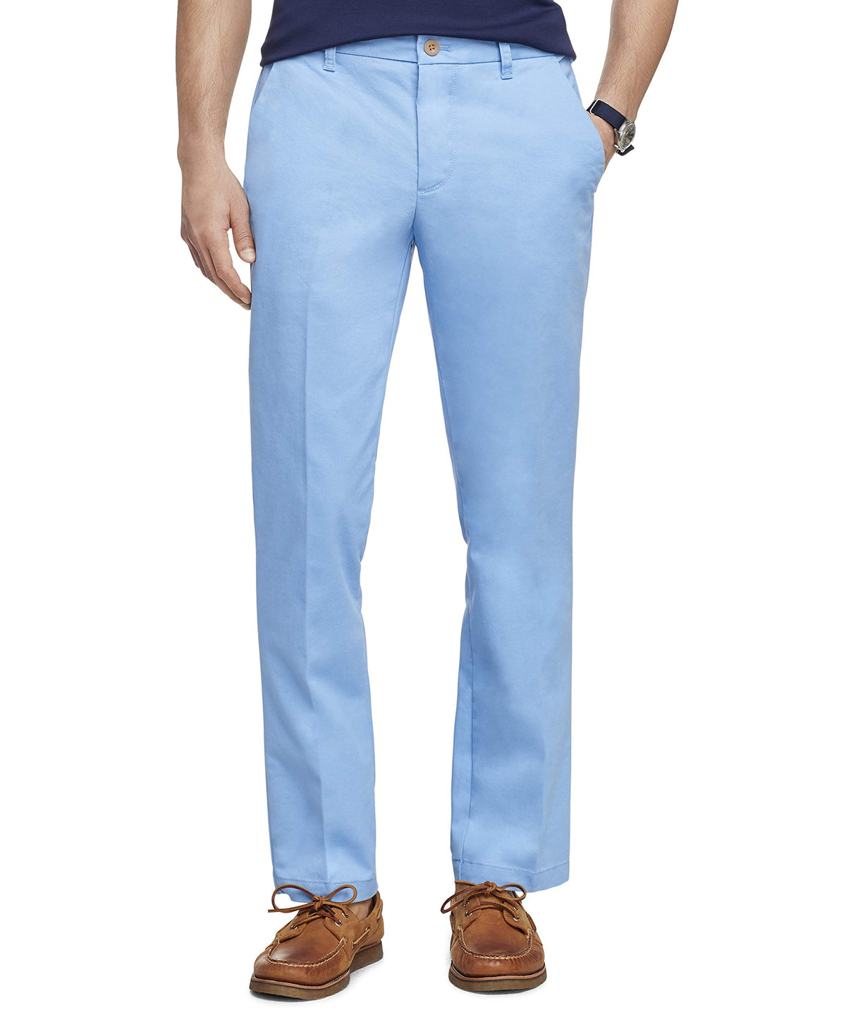 Izod Men's Performance Stretch Straight Fit Flat Front Chino Pant