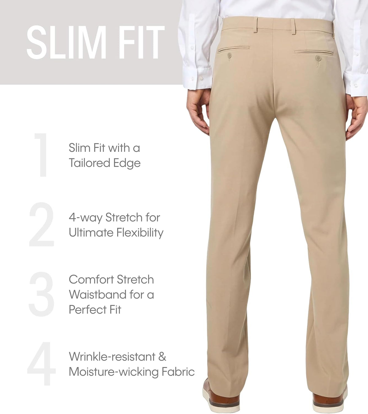 Calvin Klein Men's Slim Fit Stretch Dress Suit Pants for Men, Ultra-Tapered, Wrinkle-Resistant, Moisture-Wicking Fabric