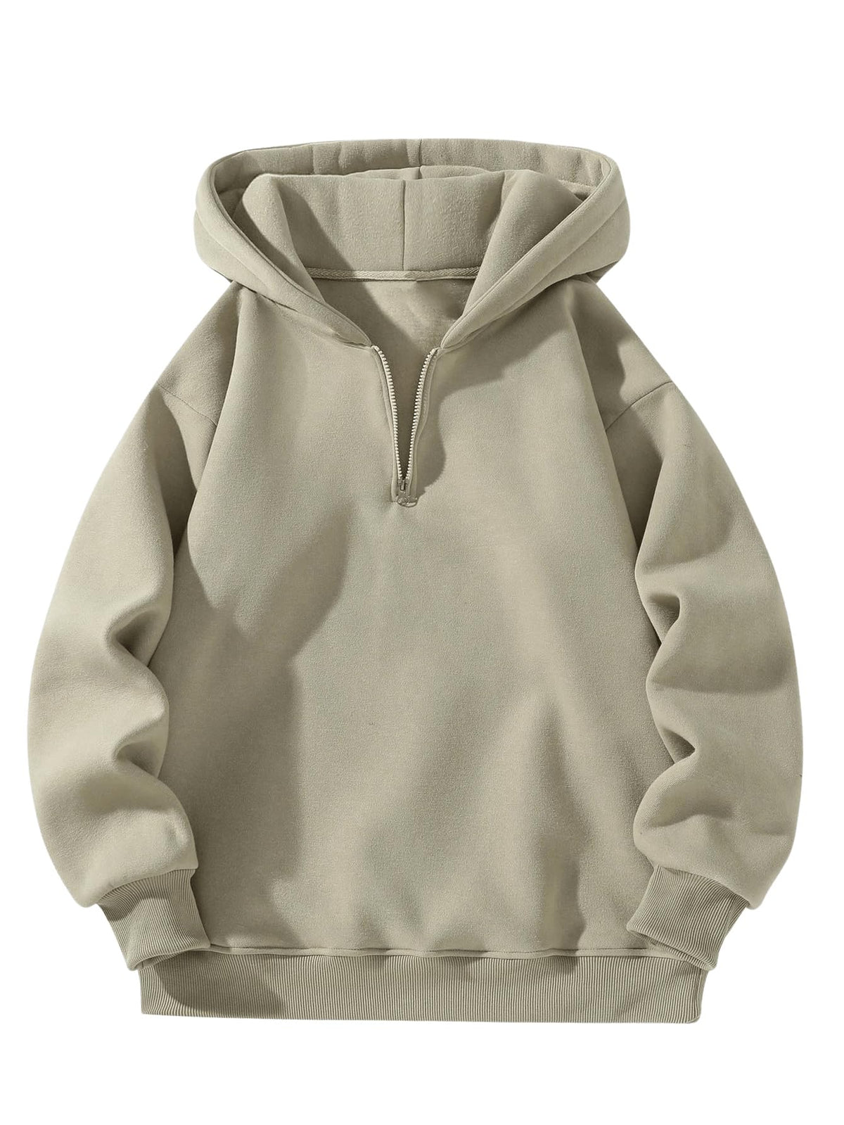 SOLY HUX Men's Quarter Zip Up Hoodies Long Sleeve Drop Shoulder Sweatshirt