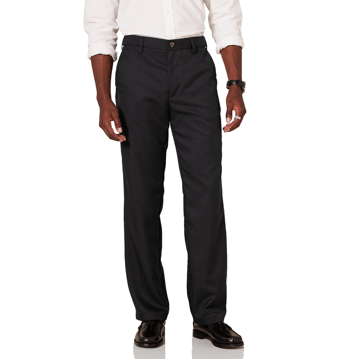 Amazon Essentials Men's Classic-Fit Expandable-Waist Flat-Front Dress Pants