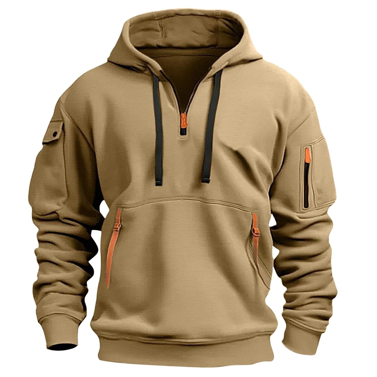 Mens Hoodies Quarter Zip Pullover Tactical Hoodie for Men Sweatshirt