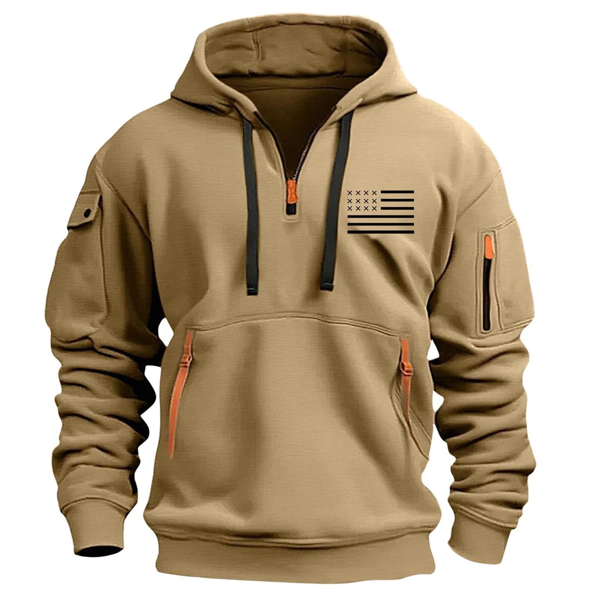Mens Hoodies Quarter Zip Pullover Tactical Hoodie for Men Sweatshirt