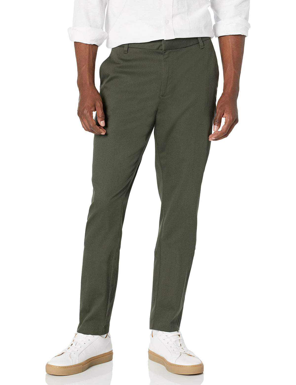Amazon Essentials Men's Slim-Fit Wrinkle-Resistant Flat-Front Stretch Chino Pant