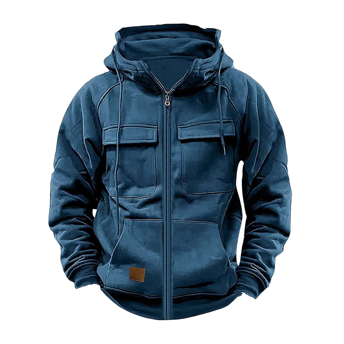 Mens Tactical Hoodies Zip Up Military Cargo Sweatshirts Long Sleeve Hoodie