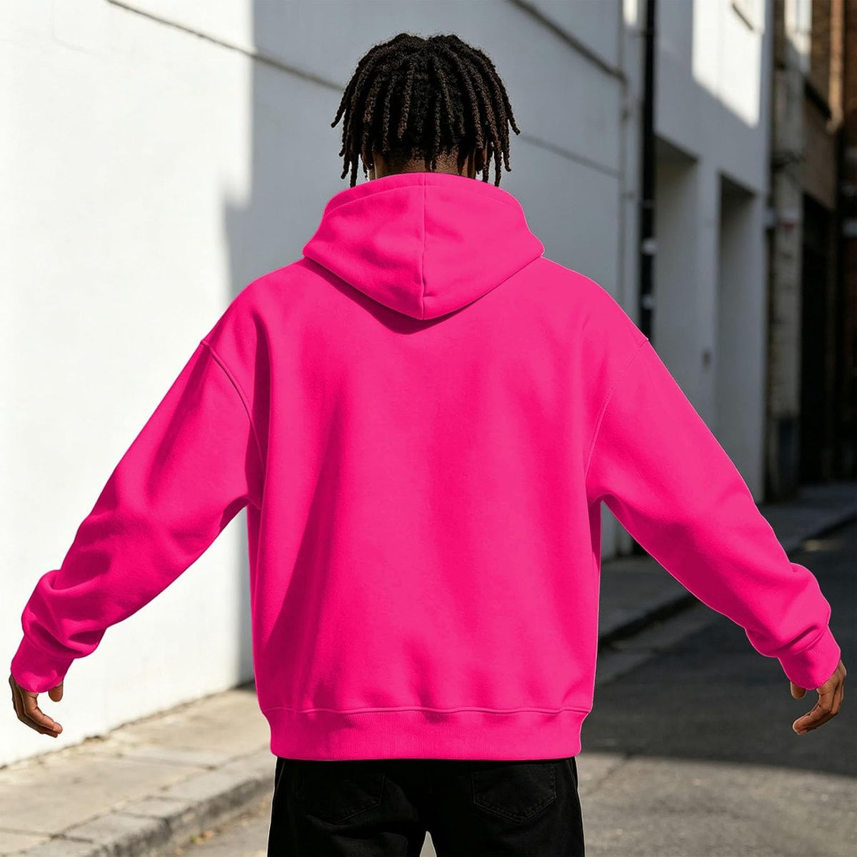 Mens Hoodies Fleece-Lined Long Sleeve Pullover Warm Fall Winter Sweatshirt