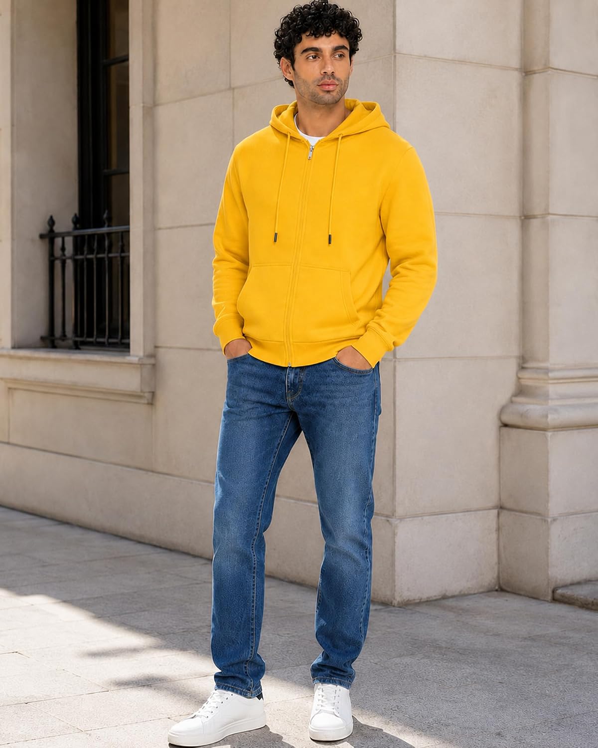Men's Zip Up Hoodie Fleece Sweatshirt Jacket with Pockets