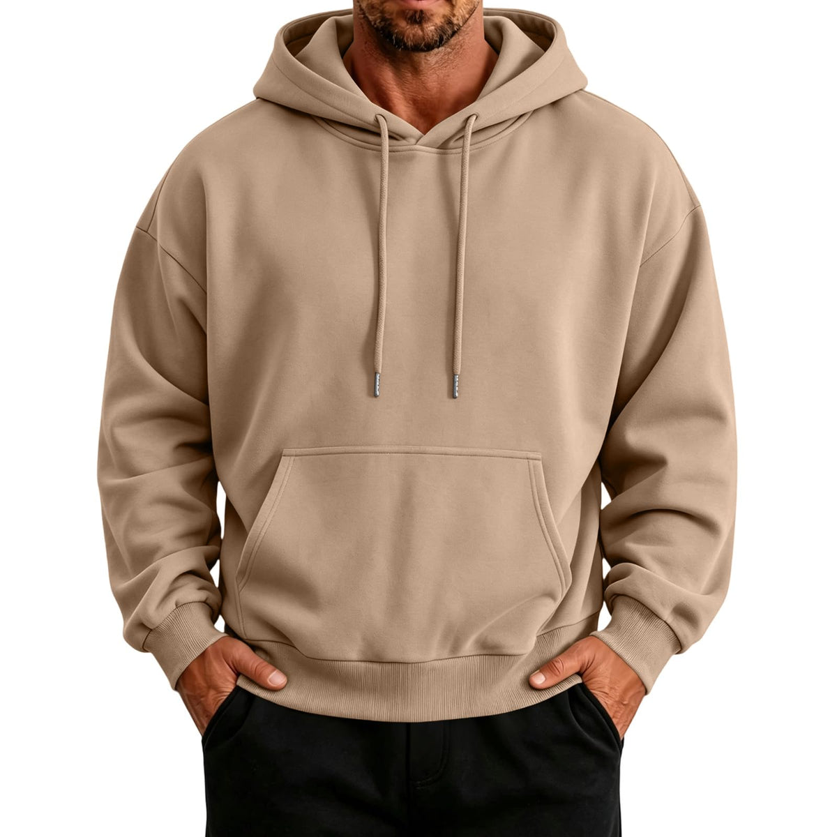 Mens Hoodies Oversized Vintage Sweatshirt Y2K Light Fleece Pullover Tops