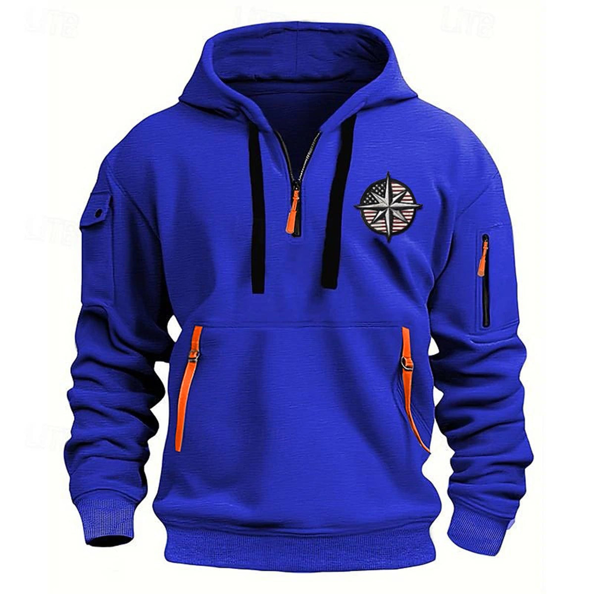 Mens Hoodies Quarter Zip Pullover Tactical Hoodie for Men Sweatshirt