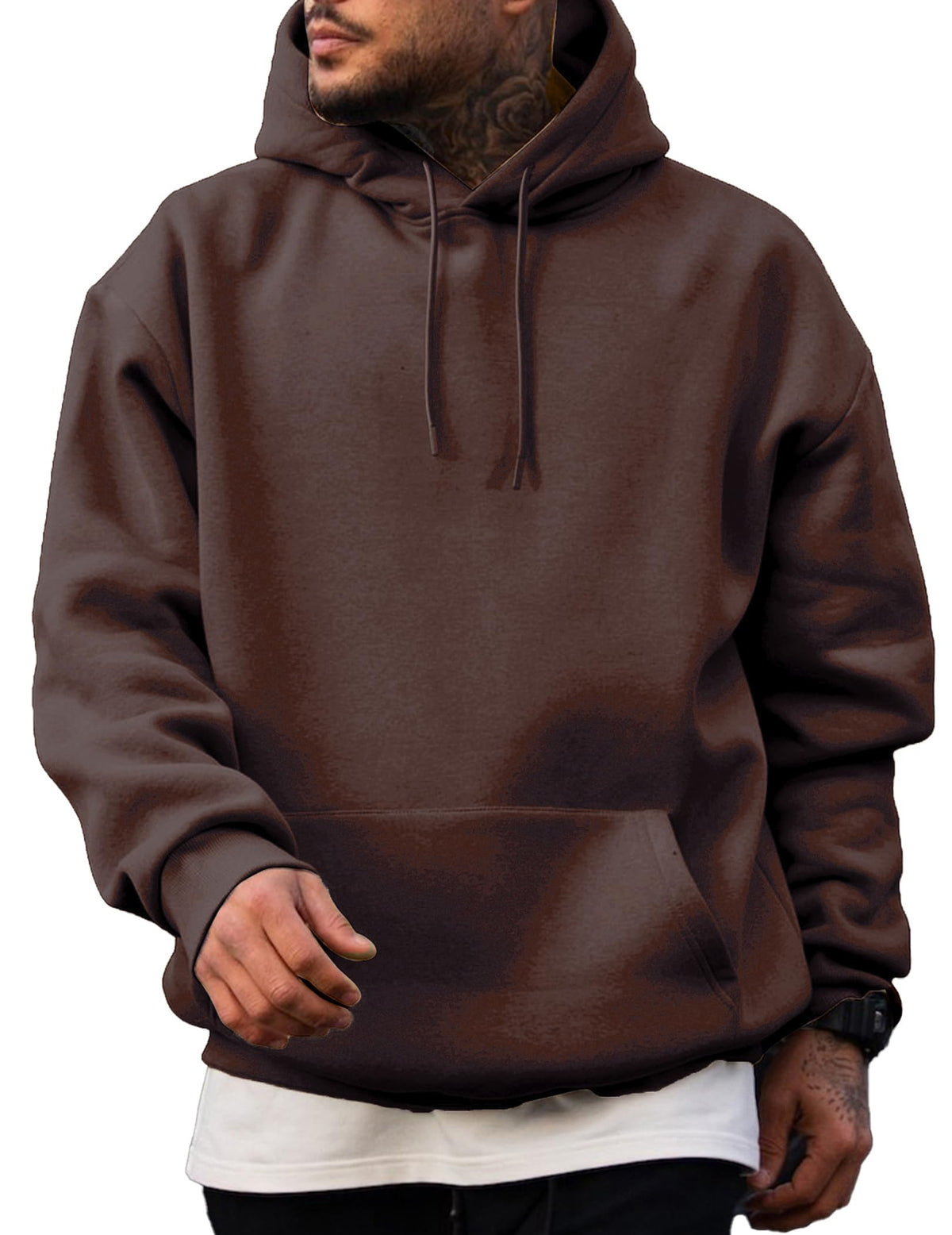 JMIERR Mens Fleece Lined Oversized Hoodie Pullover Sweatshirts