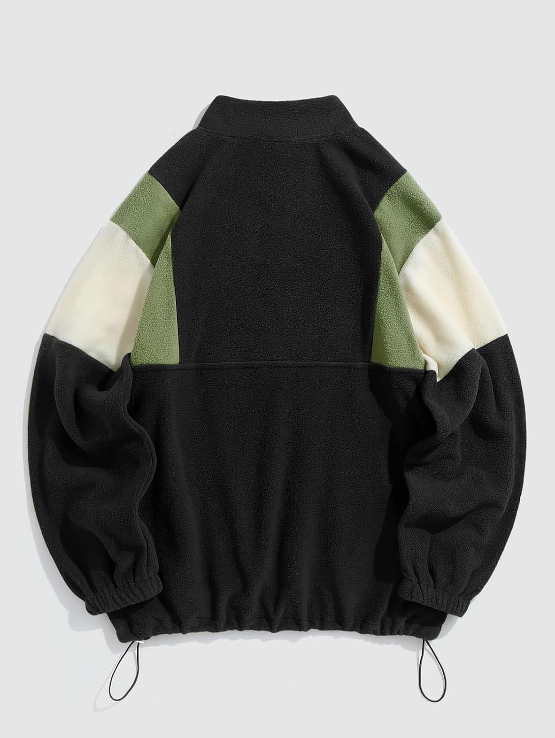 ZAFUL Men's Polar Fleece Sweatshirt NY Embroidery Half Zip Fleece Jacket