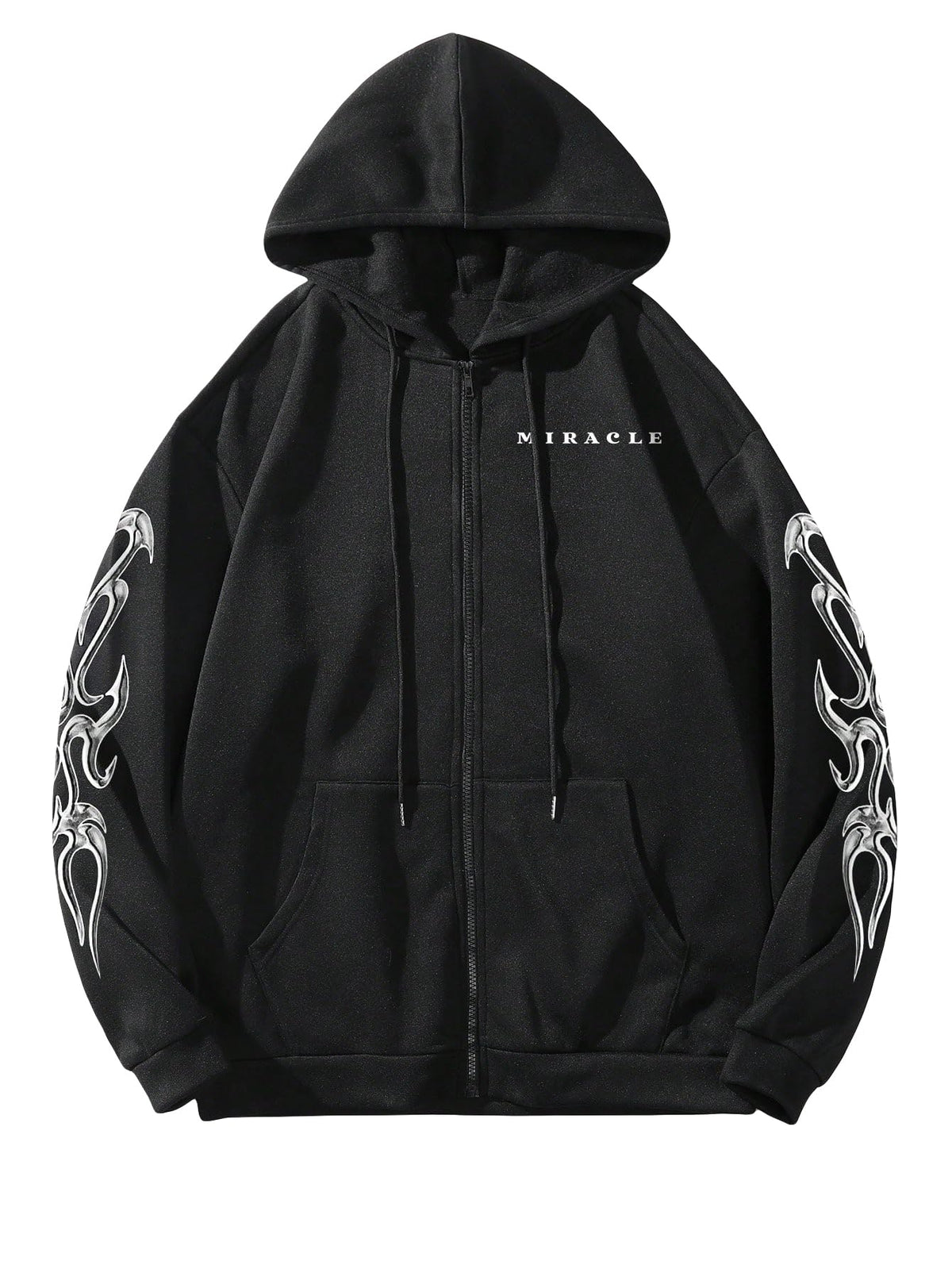 SHENHE Men's Zip Up Graphic Hoodie Long Sleeve Drawstring Sweatshirt