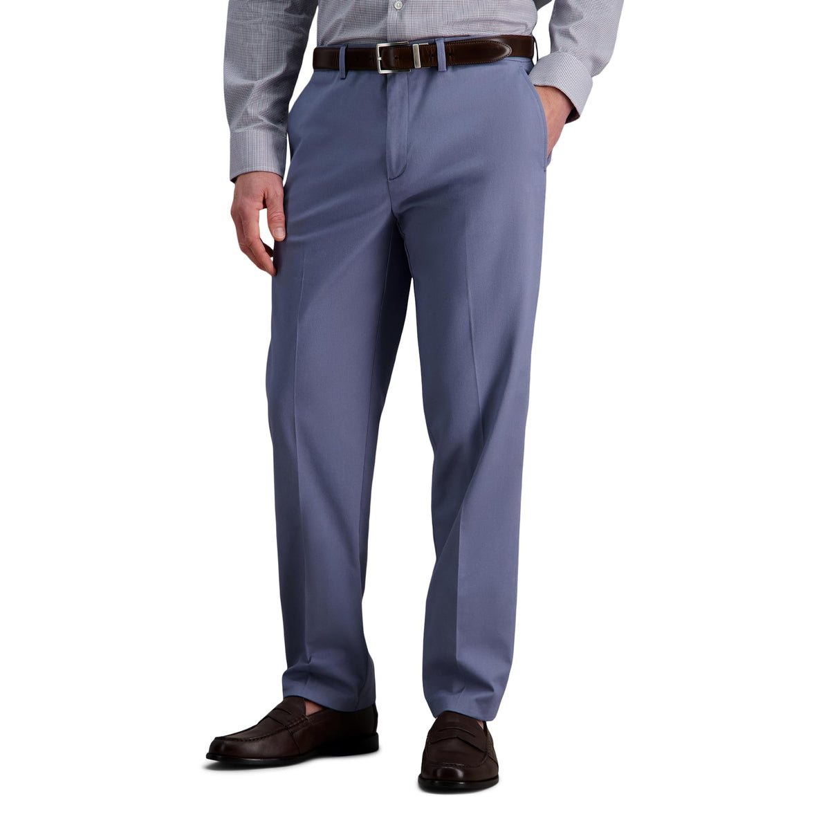 Haggar Men's Iron Free Premium Khaki Straight Fit Flat Front Pants