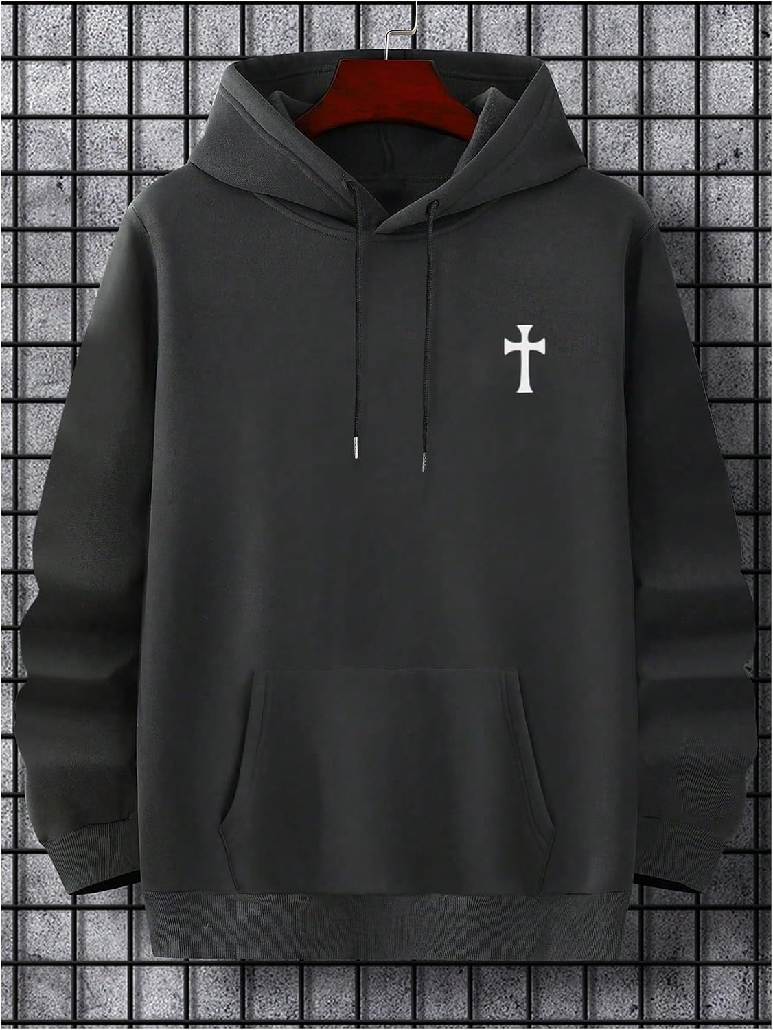 SOLY HUX Men's Graphic Print Hoodies Drawstring Drop Shoulder Sweatshirt
