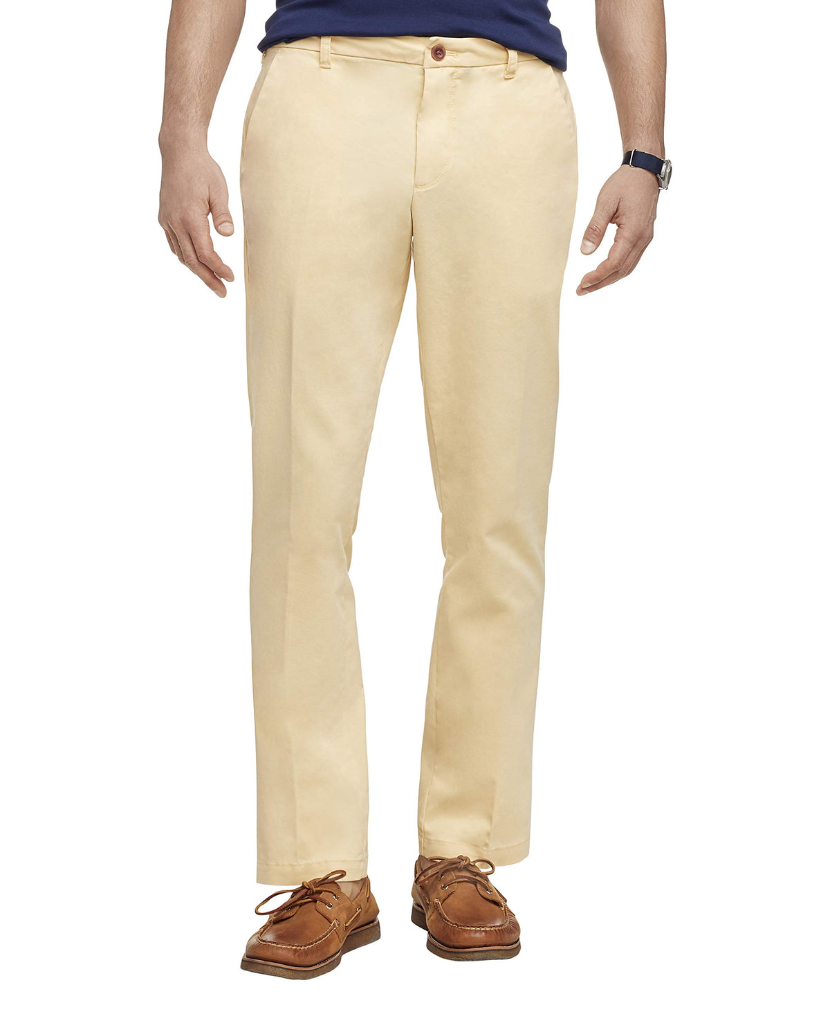 Izod Men's Performance Stretch Straight Fit Flat Front Chino Pant