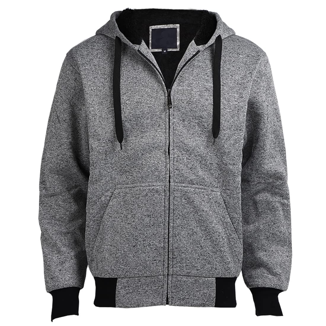 Gary Com Heavyweight Sherpa Hoodies for Men, Thick Fleece Lined Full Zip Up Winter Warm Sweatshirts Work Jackets