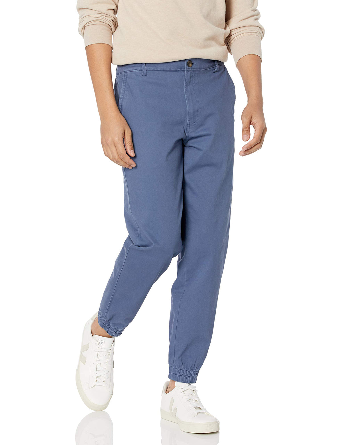 Amazon Essentials Men's Straight-Fit Chino Jogger Pants with Elastic Waist and Pockets