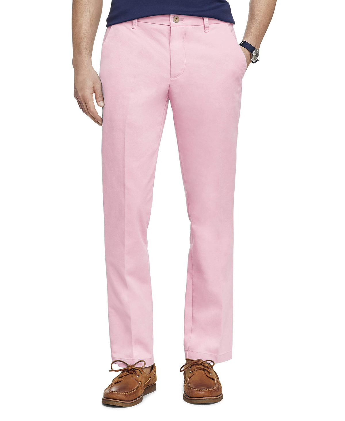 Izod Men's Performance Stretch Straight Fit Flat Front Chino Pant