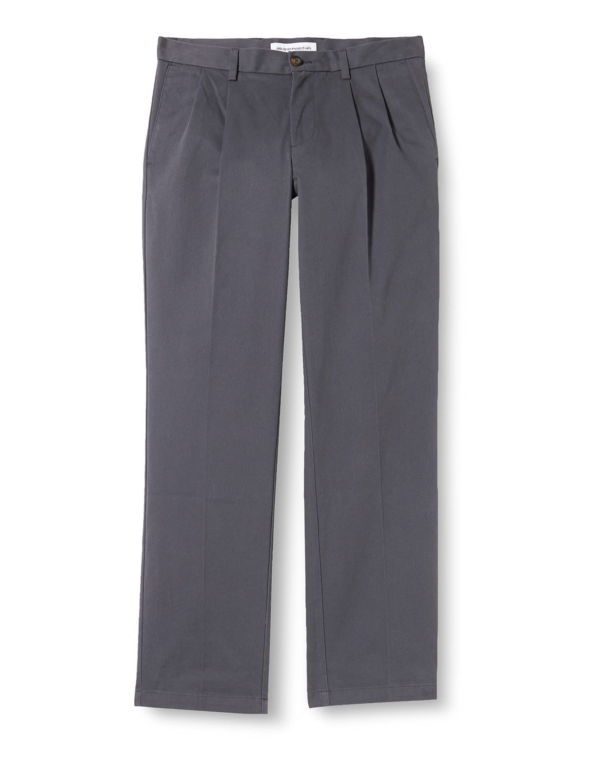 Amazon Essentials Men's Classic-Fit Wrinkle-Resistant Pleated Chino Pant (Available in Big & Tall)