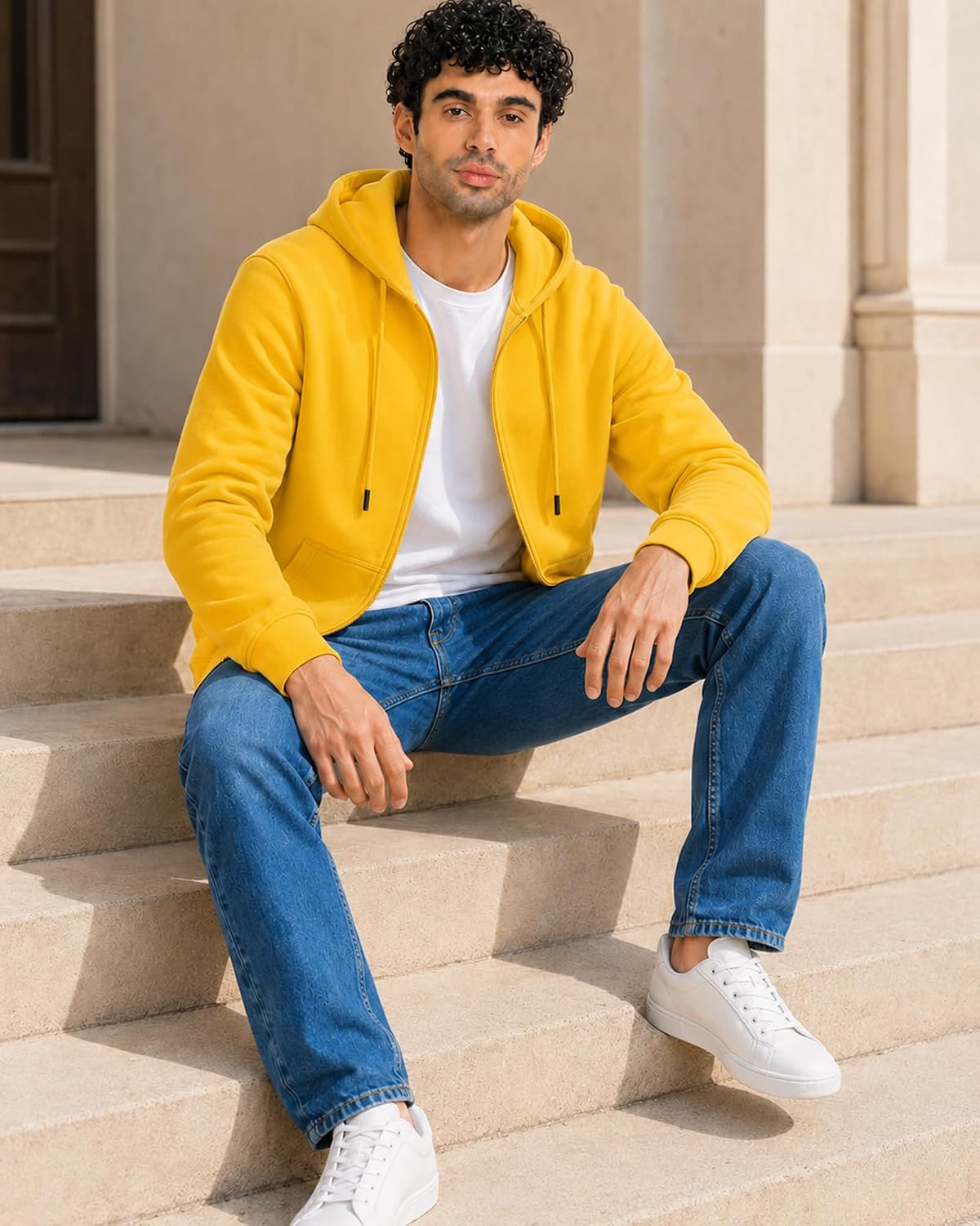 Men's Zip Up Hoodie Fleece Sweatshirt Jacket with Pockets