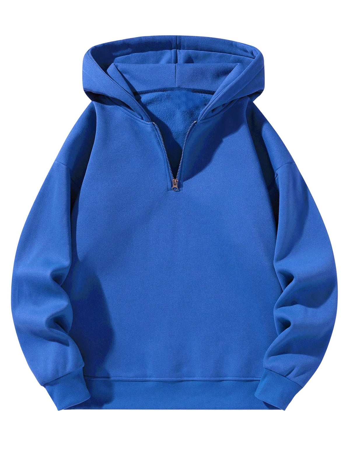 SOLY HUX Men's Quarter Zip Up Hoodies Long Sleeve Drop Shoulder Sweatshirt