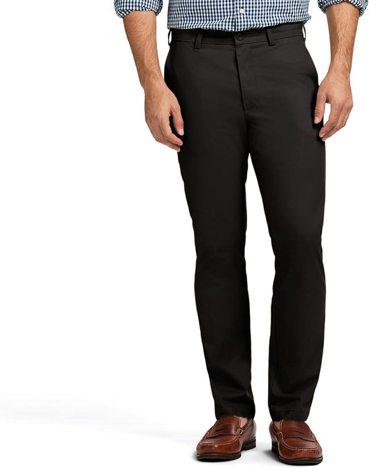 Izod Men's American Chino Flat Front Straight Fit Pant