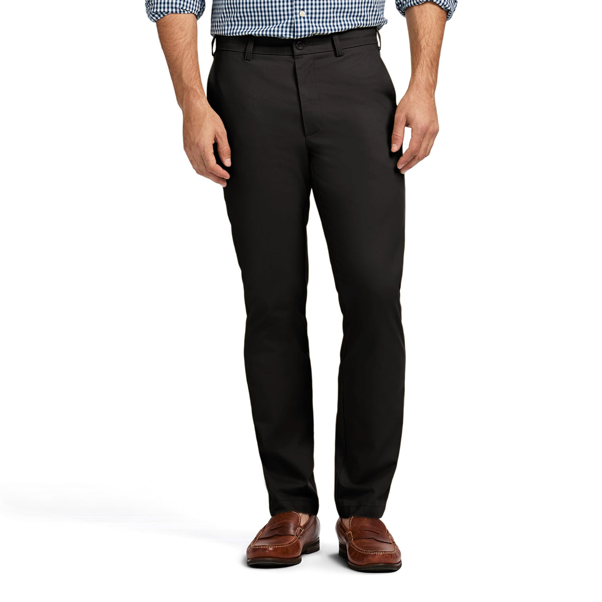 Izod Men's American Chino Flat Front Straight Fit Pant