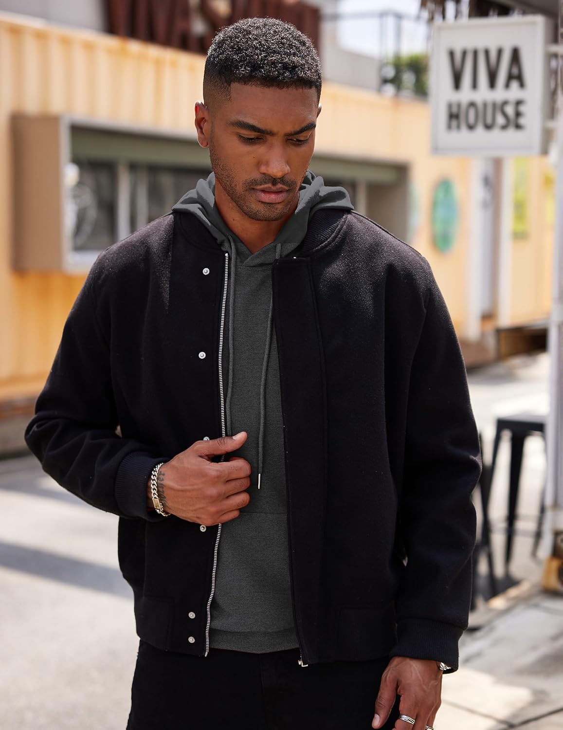COOFANDY Men's Hoodie Casual Drawstring Athletic Hooded Pullover Sweatshirt