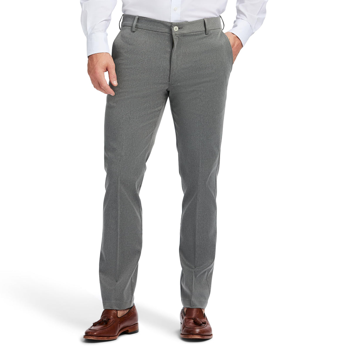 Izod Men's Performance Stretch Straight Fit Flat Front Chino Pant