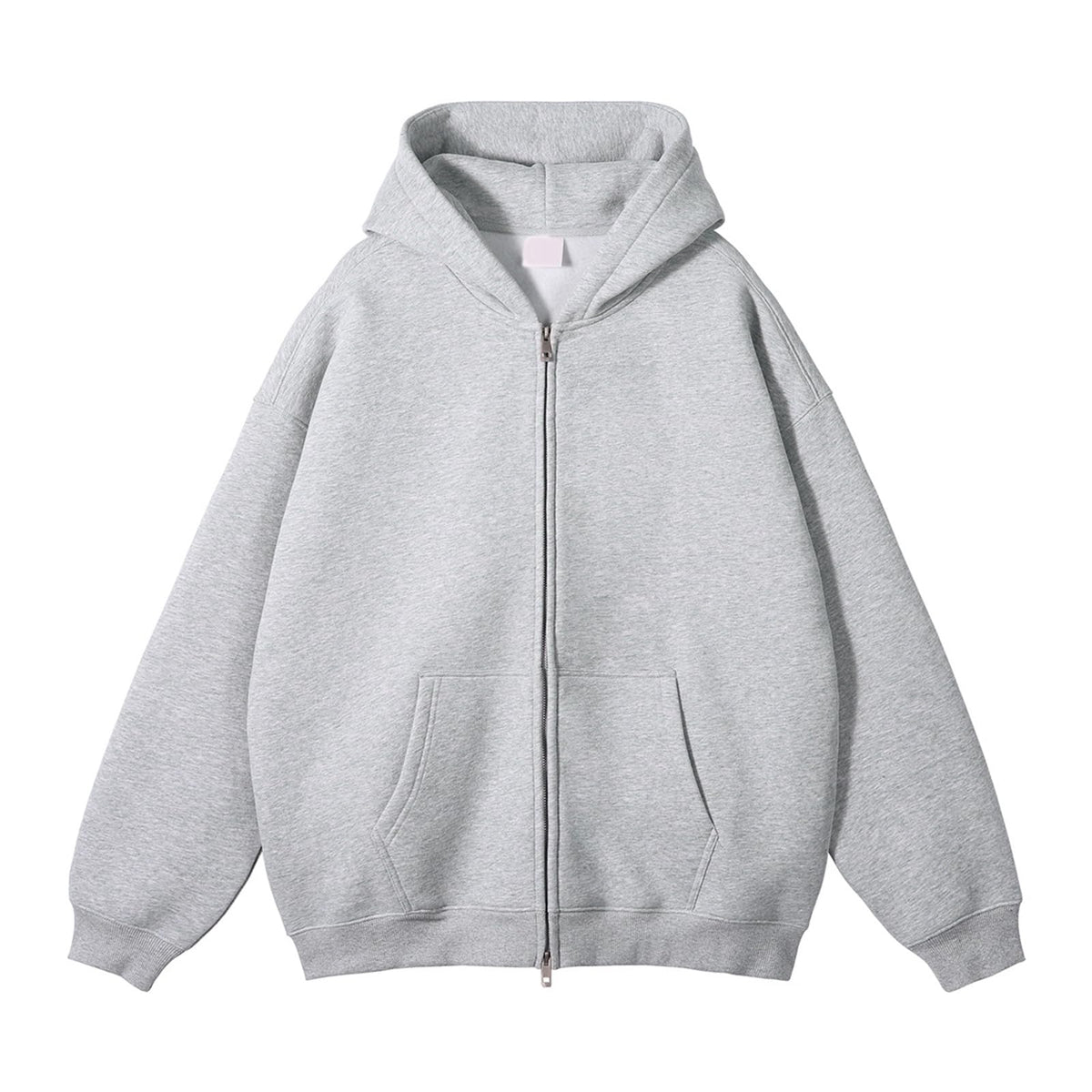 Mens Heavyweight Fleece Zip Up Hoodie Oversized Hooded Sweatshirts