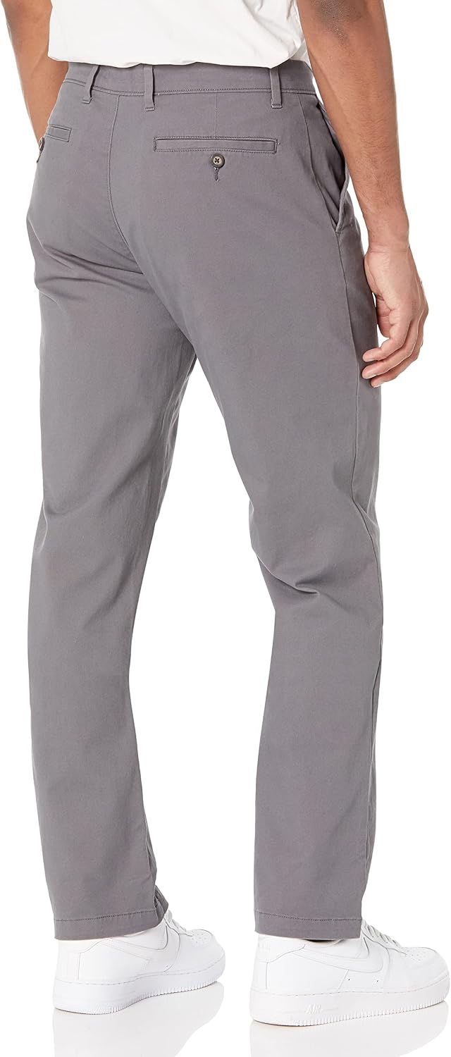 Amazon Essentials Men's Straight-Fit Casual Stretch Chino Pants, Sits at Waist