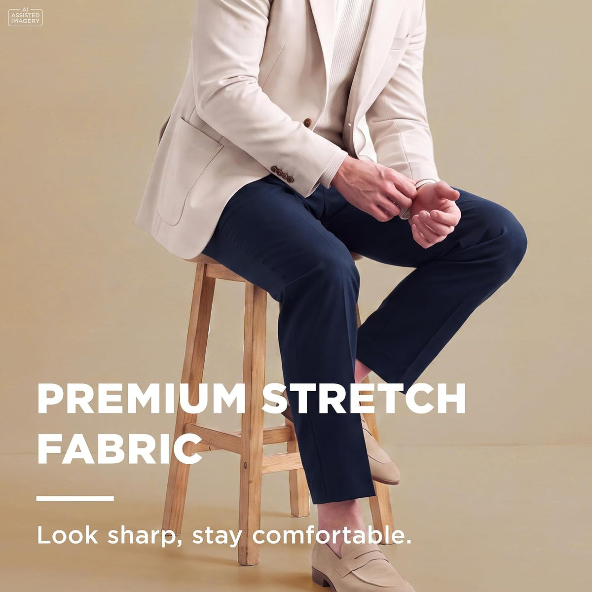 Haggar Men's Classic Fit Premium No Iron Khaki Pant