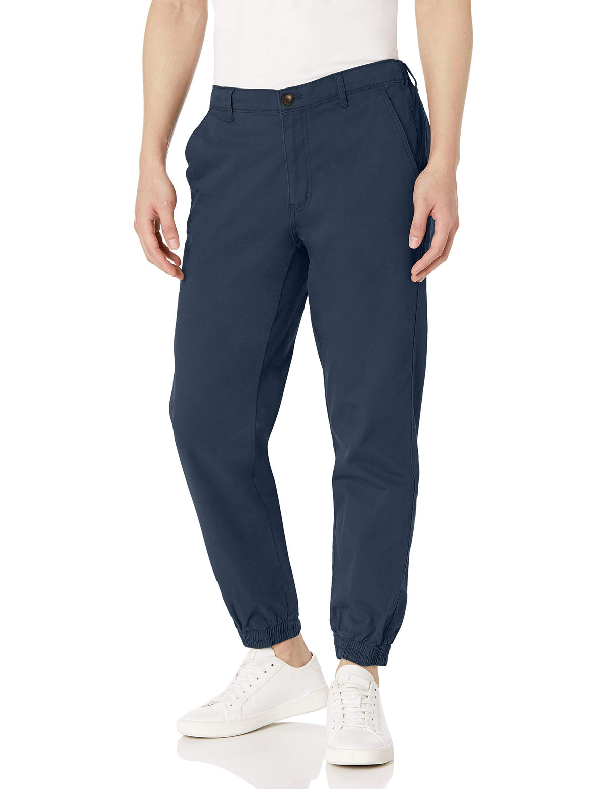 Amazon Essentials Men's Straight-Fit Chino Jogger Pants with Elastic Waist and Pockets