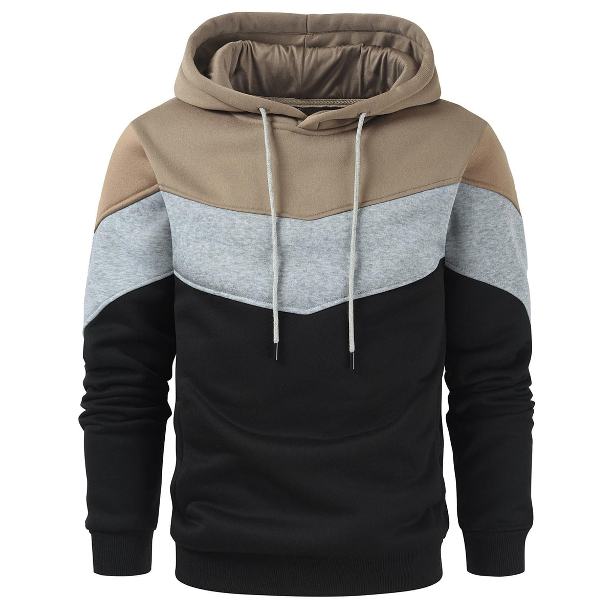 Gesean Men's Novelty Color Block Pullover Fleece Hoodie Casual Sweatshirt