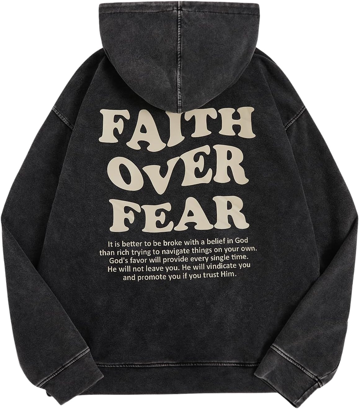 WDIRARA Men's Y2k Graphic Distressed Hoodie Vintage Hooded Sweatshirt