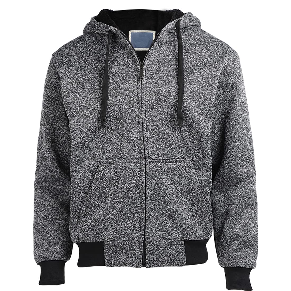 Gary Com Heavyweight Sherpa Hoodies for Men, Thick Fleece Lined Full Zip Up Winter Warm Sweatshirts Work Jackets