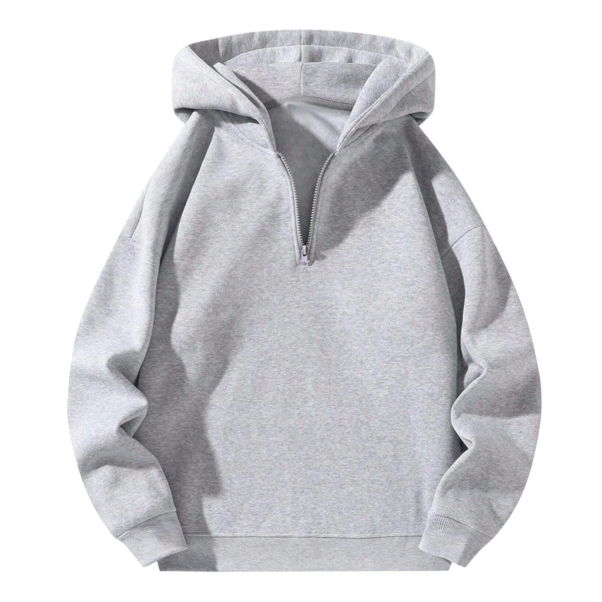 Men'S Quarter Zip Up Hoodies Fall Winter Jackets Drop Shoulder Sweatshirt