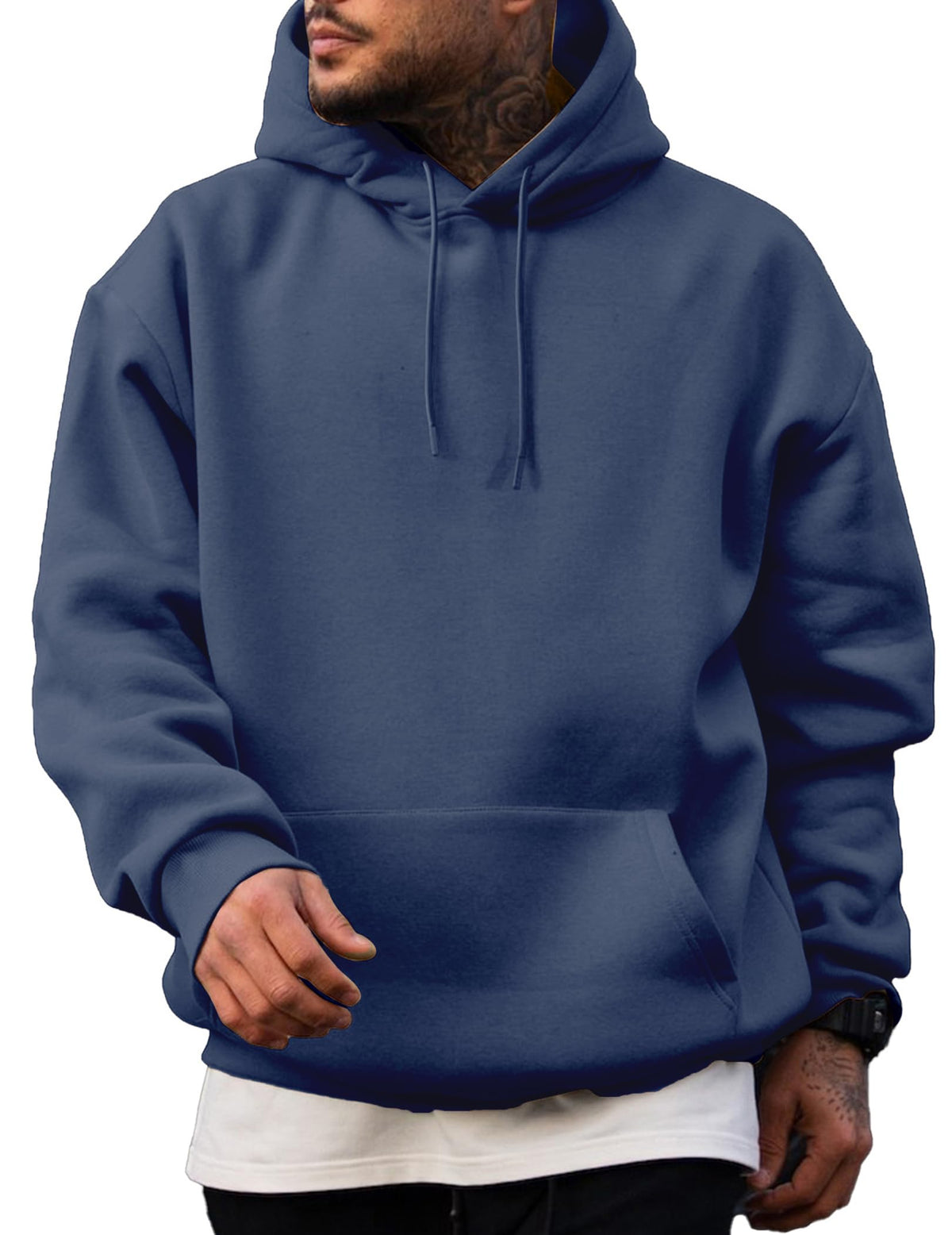 JMIERR Mens Fleece Lined Oversized Hoodie Pullover Sweatshirts