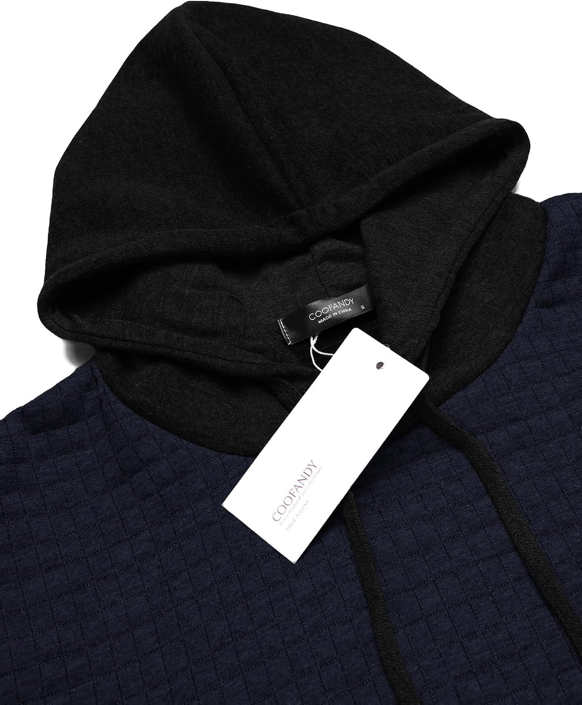 COOFANDY Mens Hooded Sweatshirt Casual Long Sleeve Drawstring Waffle Knit Pullover Hoodies