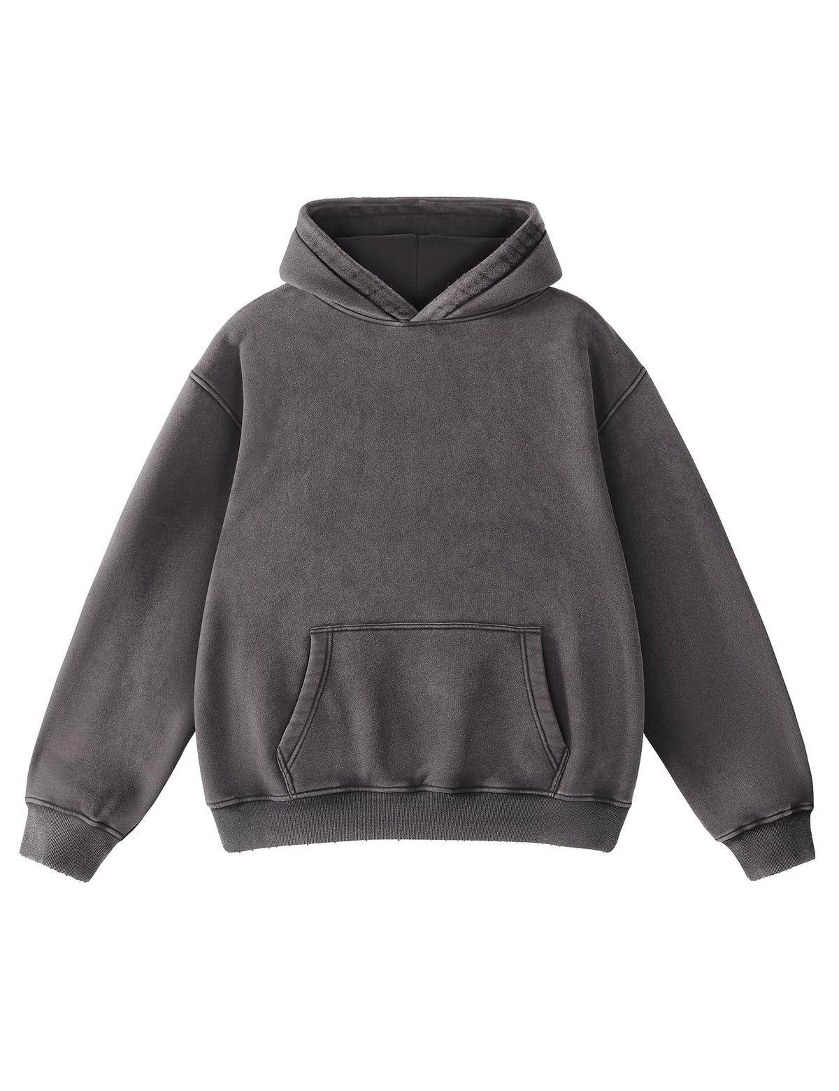 FAIABLE Mens Hoodies Oversized Unisex Acid Wash Hoodie Heavyweight Fleece Vintage Cotton Sweatshirt Men Women Streetwear