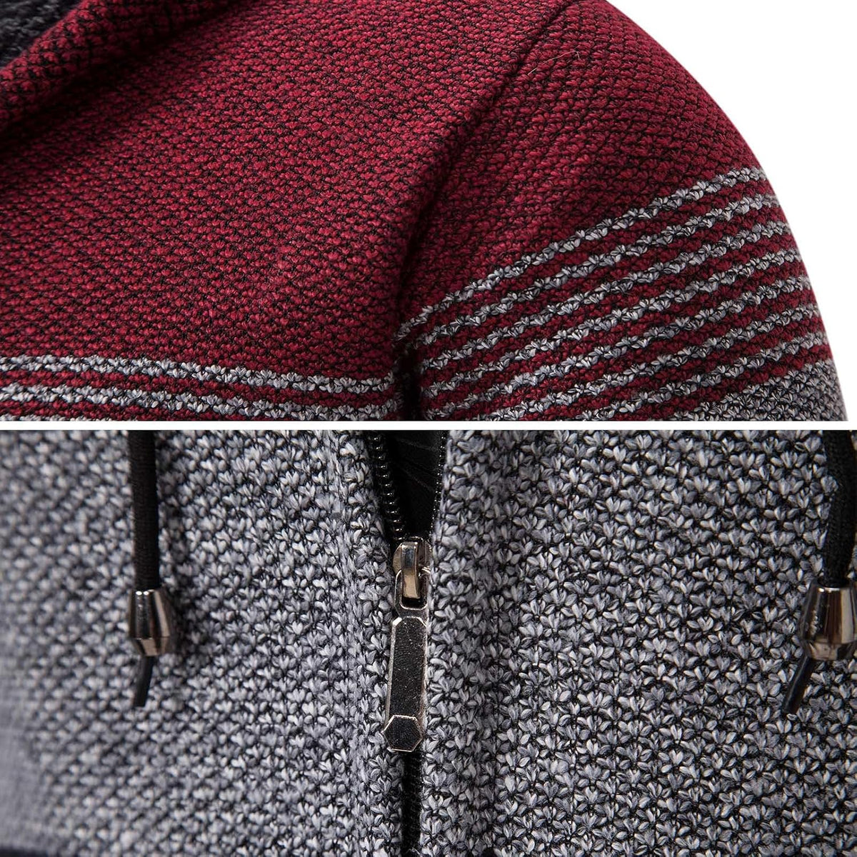Mens Hoodies Knit Sweater Fleece Cardigan Hooded Men's Sweaters Jacket