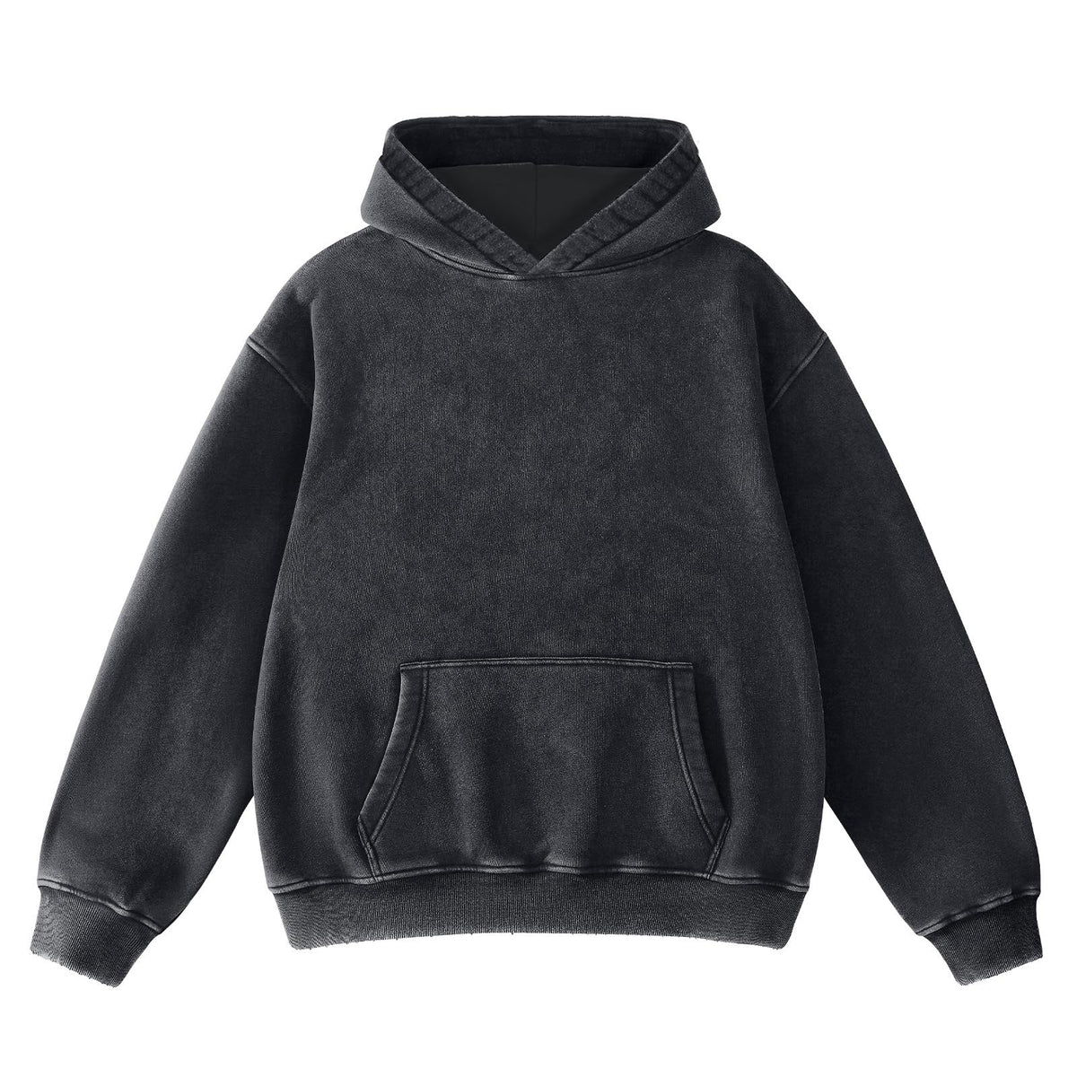 FAIABLE Mens Hoodies Oversized Unisex Acid Wash Hoodie Heavyweight Fleece Vintage Cotton Sweatshirt Men Women Streetwear