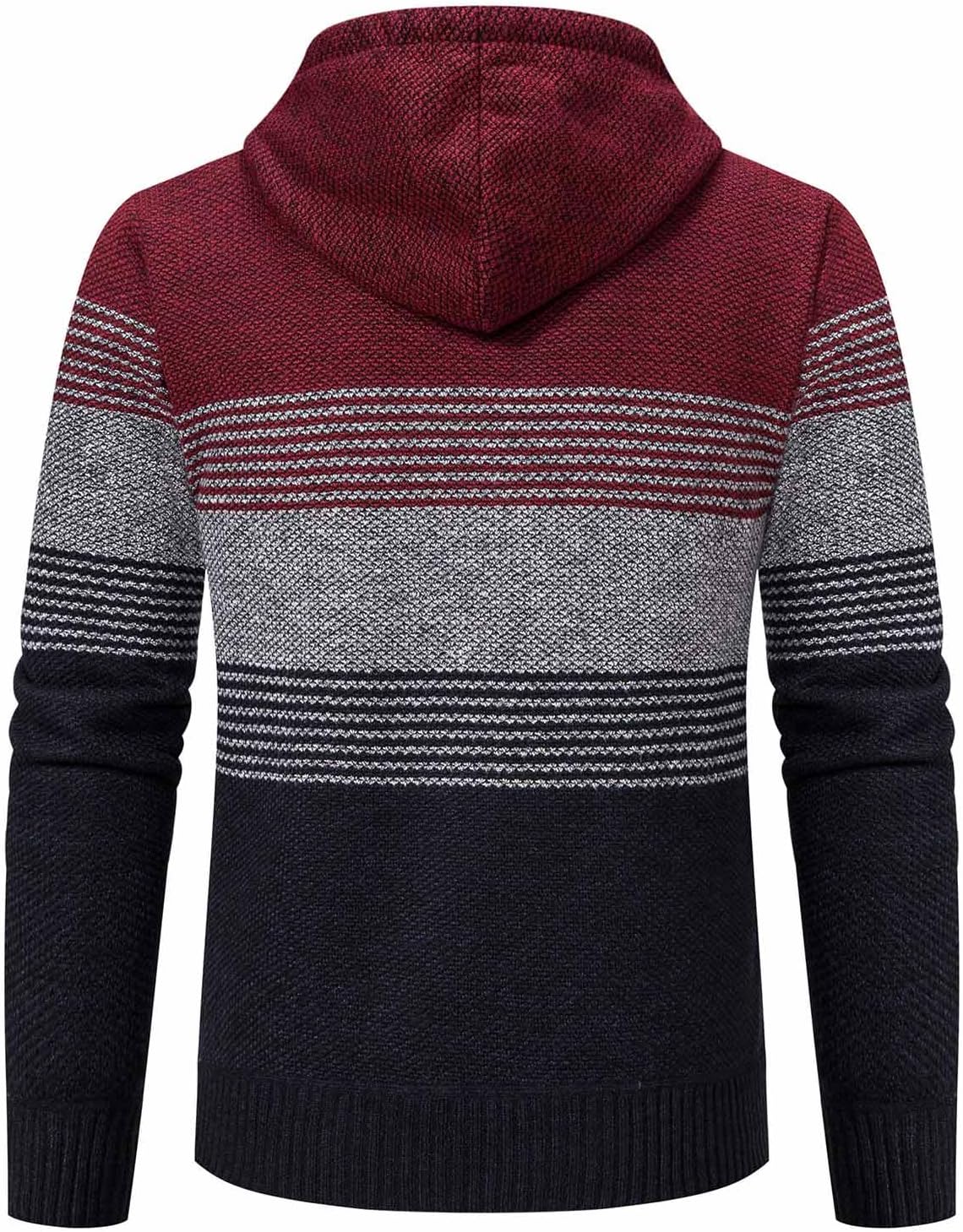 Mens Hoodies Knit Sweater Fleece Cardigan Hooded Men's Sweaters Jacket