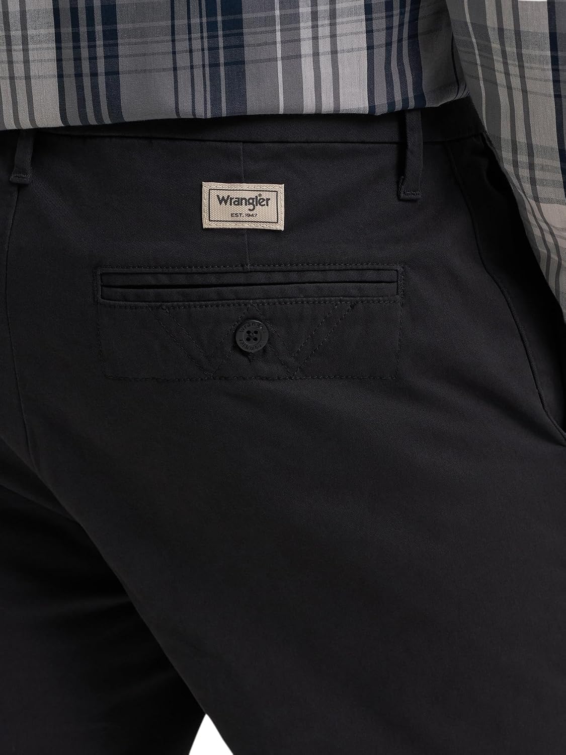 Wrangler Authentics Men's Straight Fit Flat Front Chino