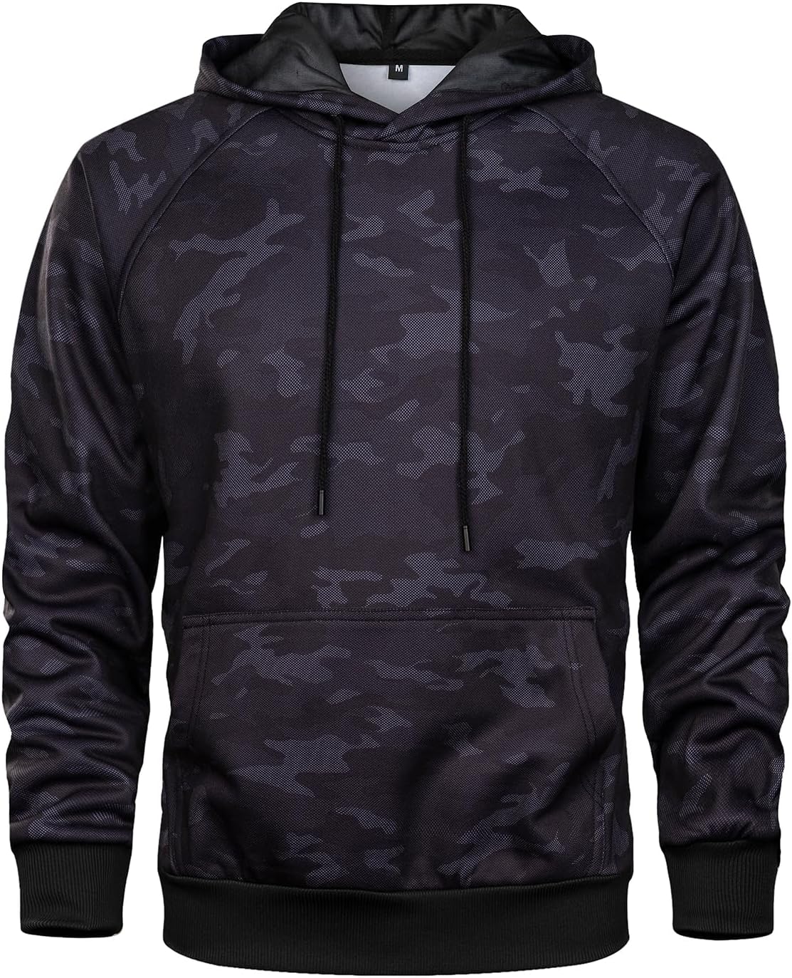 AOTORR Men's Pullover Hoodie Blend Fleece Long Sleeve Contrast Color Military Sweatshirt with Kanga Pocket