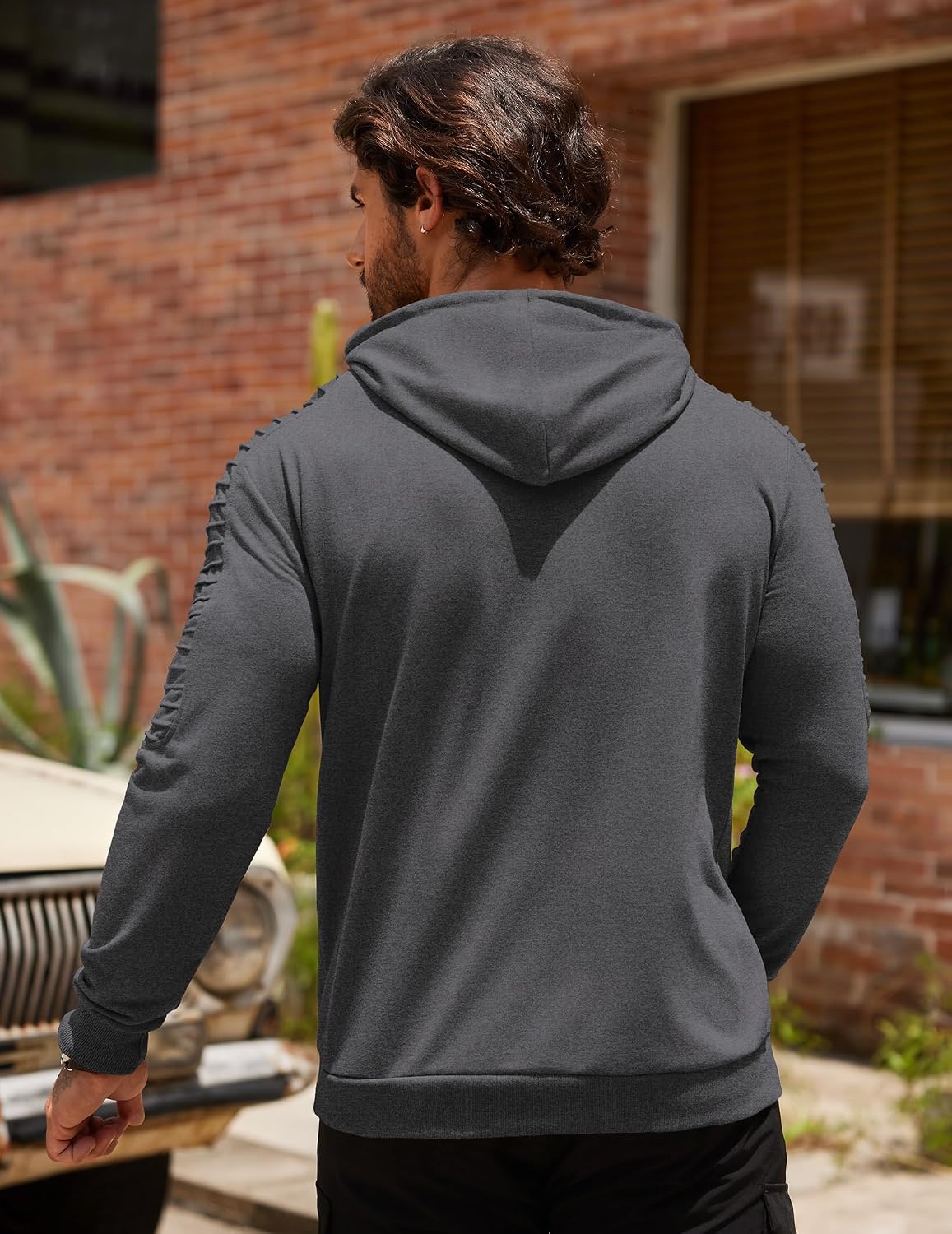 COOFANDY Men's Hoodie Casual Drawstring Athletic Hooded Pullover Sweatshirt