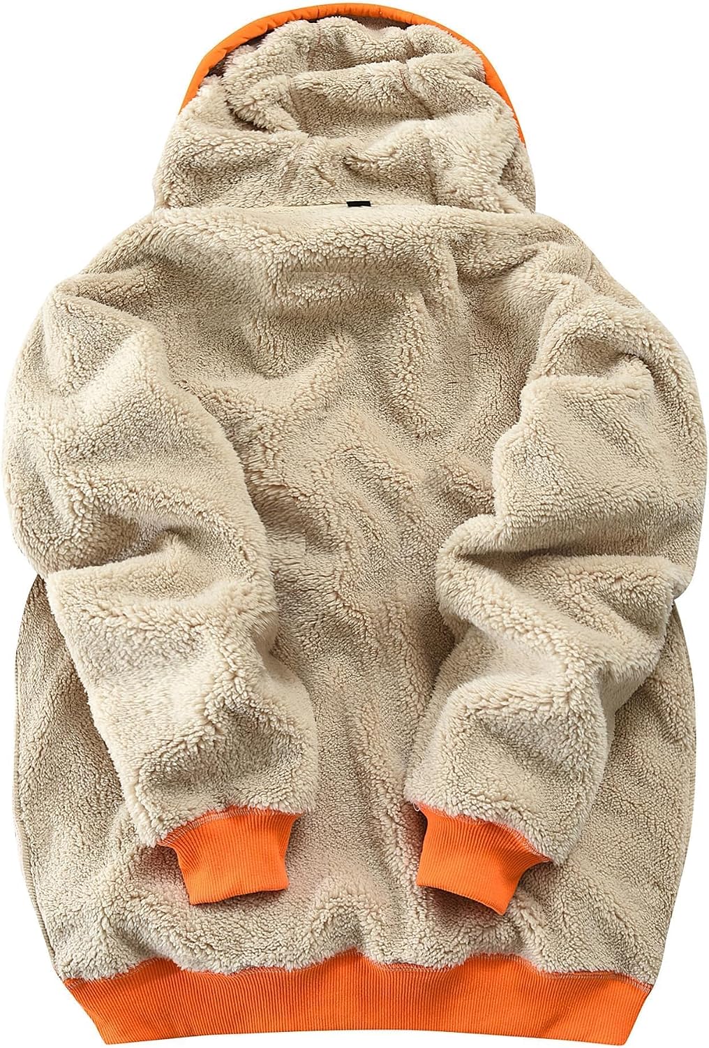 Gesean Men's Cotton Fleece Pullover Hoodie Sherpa Warm Hooded Sweatshirt